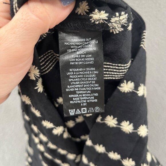 Free People Juni Mini Dress Black White Sleeveless Open Back Adjustable Size S - Picture 7 of 13